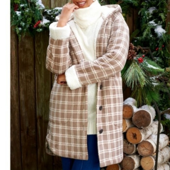 Centigrade Bonded Sherpa Lined Plaid Jacket. Brand new. Never worn. - Picture 4 of 13